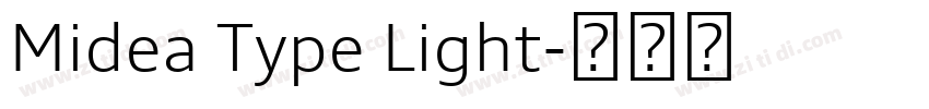 Midea Type Light字体转换